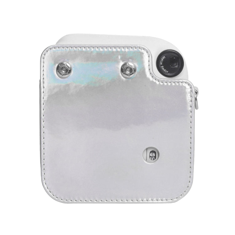 For FUJIFILM instax mini 12 Laser Full Body Leather Case Camera Bag with Strap(Silver) by buy2fix