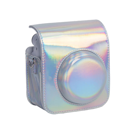 For FUJIFILM instax mini 12 Laser Full Body Leather Case Camera Bag with Strap(Silver) by buy2fix