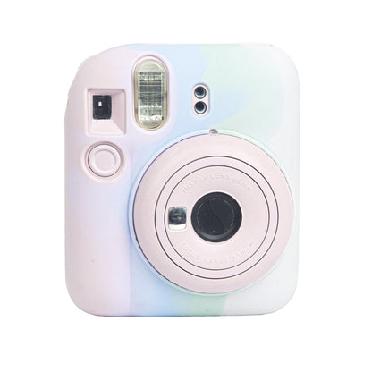 For FUJIFILM instax mini 12 Soft Silicone Camera Protective Case(Pink Blue White) by buy2fix