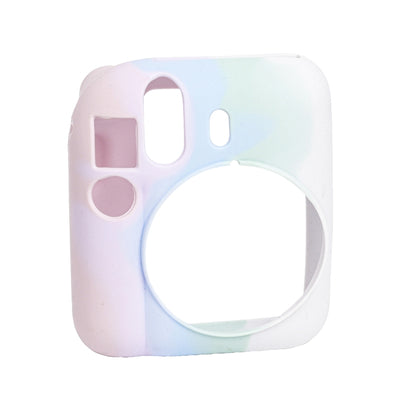 For FUJIFILM instax mini 12 Soft Silicone Camera Protective Case(Pink Blue White) by buy2fix