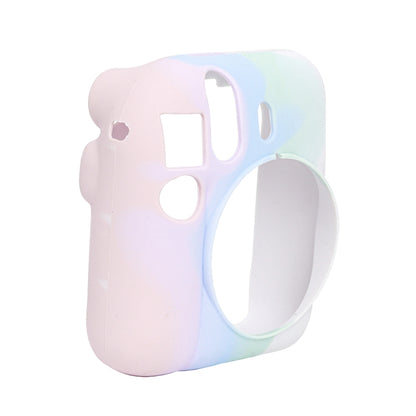 For FUJIFILM instax mini 12 Soft Silicone Camera Protective Case(Pink Blue White) by buy2fix