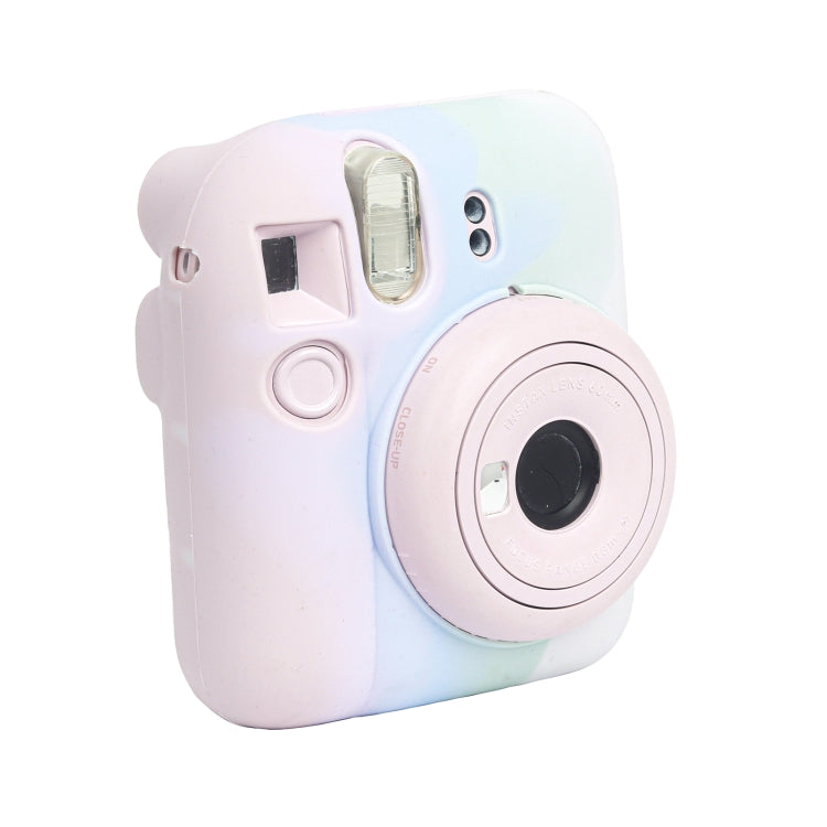 For FUJIFILM instax mini 12 Soft Silicone Camera Protective Case(Pink Blue White) by buy2fix
