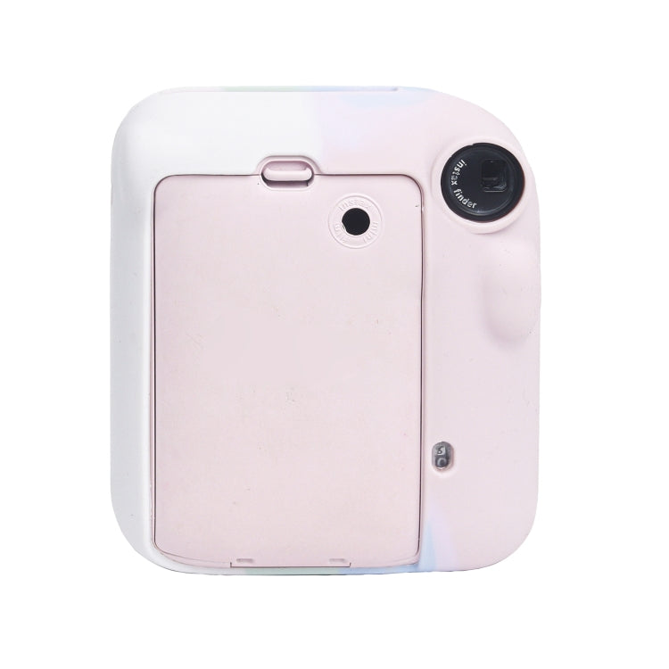 For FUJIFILM instax mini 12 Soft Silicone Camera Protective Case(Pink Blue White) by buy2fix