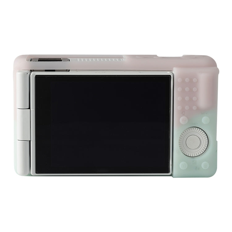 For Sony ZV-1F / ZV1 M2 Soft Silicone Protective Case(Jello Pink Green) by buy2fix