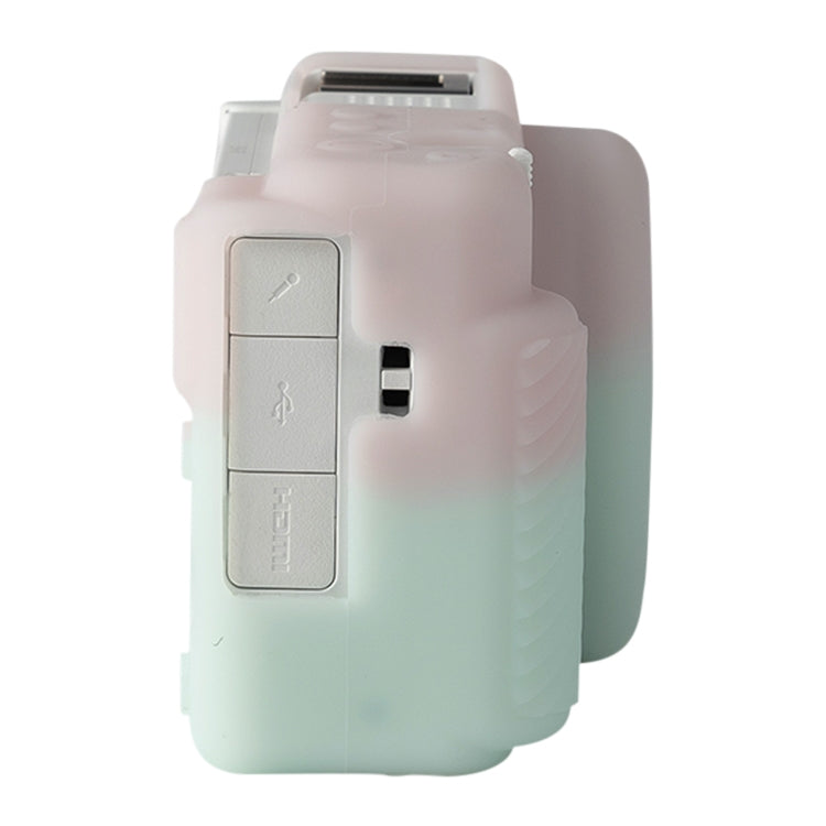 For Sony ZV-1F / ZV1 M2 Soft Silicone Protective Case(Jello Pink Green) by buy2fix
