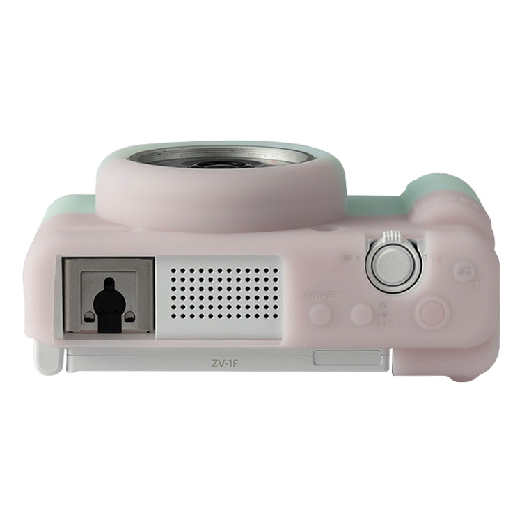 For Sony ZV-1F / ZV1 M2 Soft Silicone Protective Case(Jello Pink Green) by buy2fix