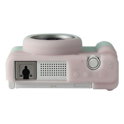 For Sony ZV-1F / ZV1 M2 Soft Silicone Protective Case(Jello Pink Green) by buy2fix