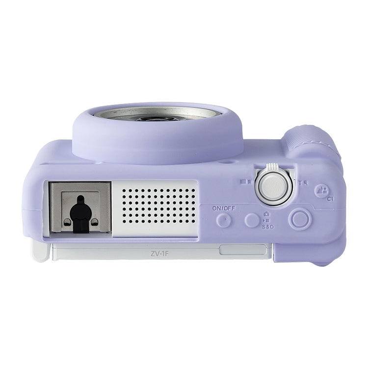 For Sony ZV-1F / ZV1 M2 Soft Silicone Protective Case(Purple) by buy2fix