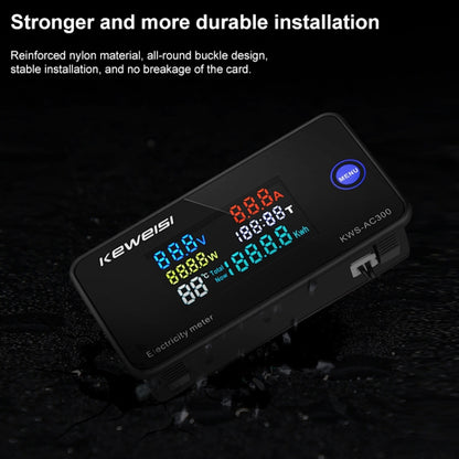 KWS-AC300-100A 50-300V AC Digital Current Voltmeter with Closed Transformer(Black) by buy2fix