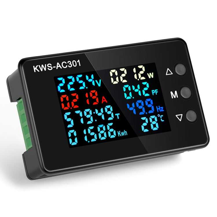 KWS-AC301-20A 50-300V AC Digital Current Voltmeter(Black) by buy2fix