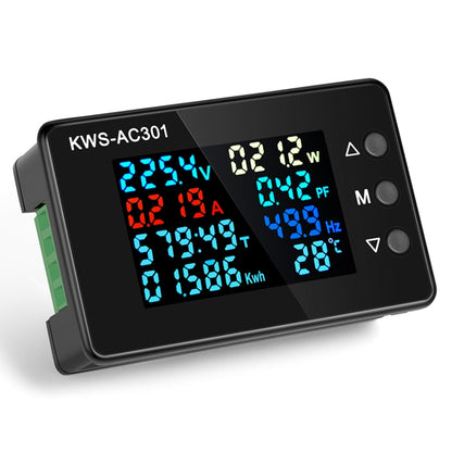 KWS-AC301-20A 50-300V AC Digital Current Voltmeter(Black) by buy2fix