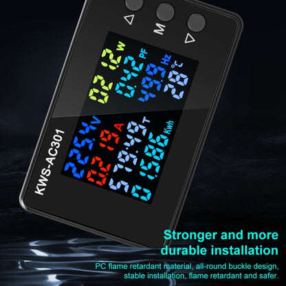 KWS-AC301-20A 50-300V AC Digital Current Voltmeter(Black) by buy2fix