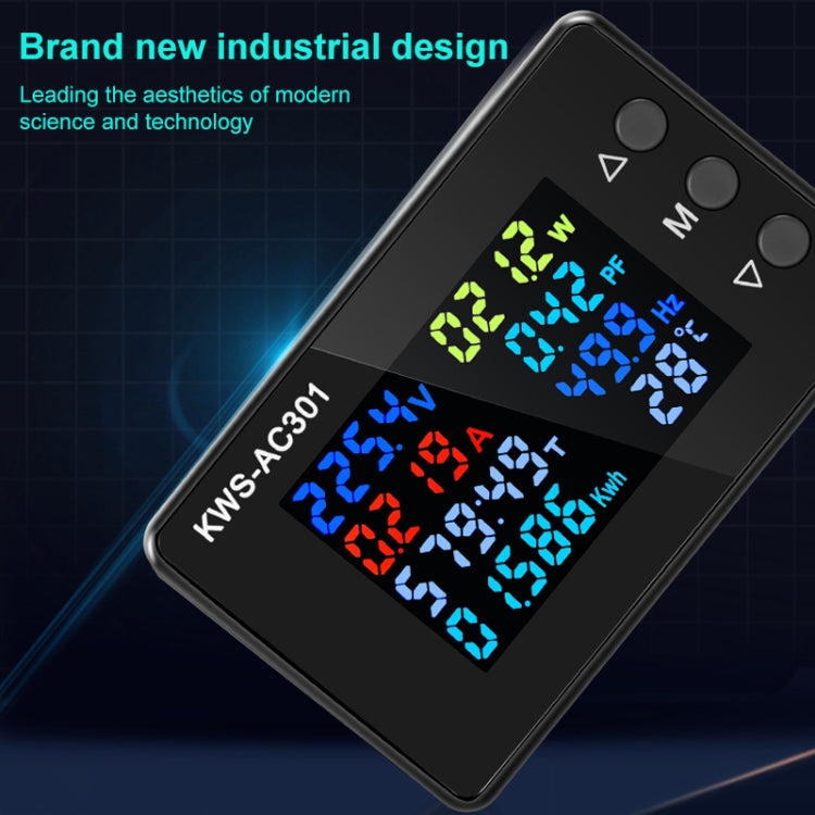 KWS-AC301L-100A 50-300V AC Digital Display Closed Current Voltmeter with 485 Communication(Black) by buy2fix