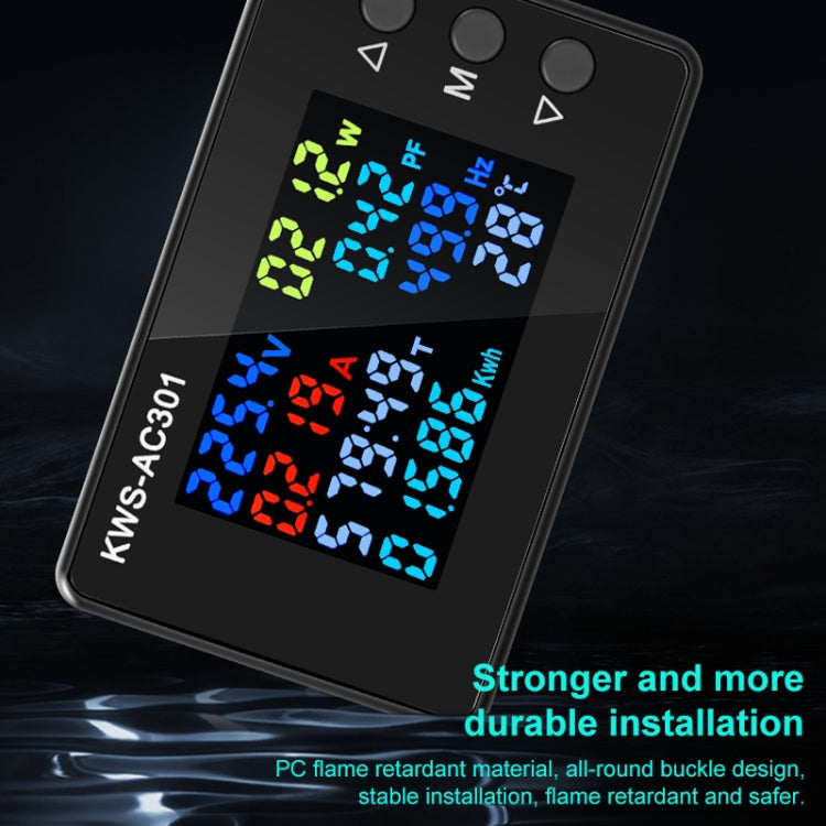 KWS-AC301L-100A 50-300V AC Digital Display Closed Current Voltmeter with 485 Communication(Black) by buy2fix