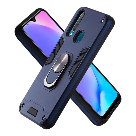 For vivo Y17 / Y15 / Y12 / U10 / Y11 / Y3 2 in 1 Armour Series PC + TPU Protective Case with Ring Holder(Royal Blue) - vivo Cases by buy2fix | Online Shopping UK | buy2fix