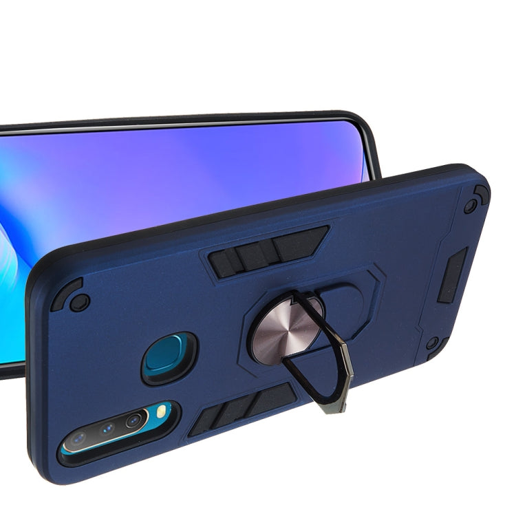 For vivo Y17 / Y15 / Y12 / U10 / Y11 / Y3 2 in 1 Armour Series PC + TPU Protective Case with Ring Holder(Royal Blue) by buy2fix