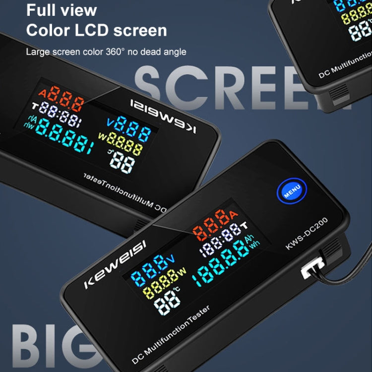 KWS-DC200-10A 8-120V DC Digital Display Voltage Current Watch Built in Shunt(Black) by buy2fix