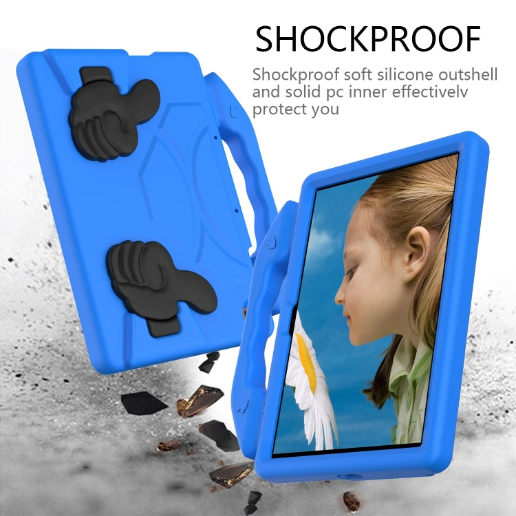 For Honor Pad X8 10.1 Thumb Bracket EVA Shockproof Tablet Case(Blue) - Honor by buy2fix | Online Shopping UK | buy2fix