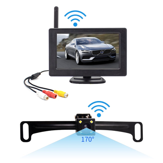 PZ703 422A-W Car 4.3 inch Desktop Rearview Monitor Built-in Wireless Reversing Image - Rear View Cameras by buy2fix | Online Shopping UK | buy2fix