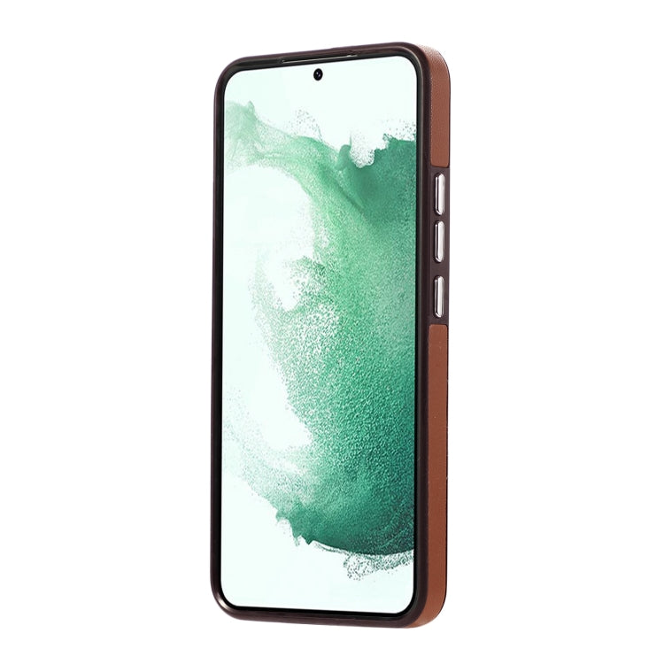 For Samsung Galaxy S23 5G Side Leather Magsafe Phone Case(Brown) - Galaxy S23 5G Cases by buy2fix | Online Shopping UK | buy2fix