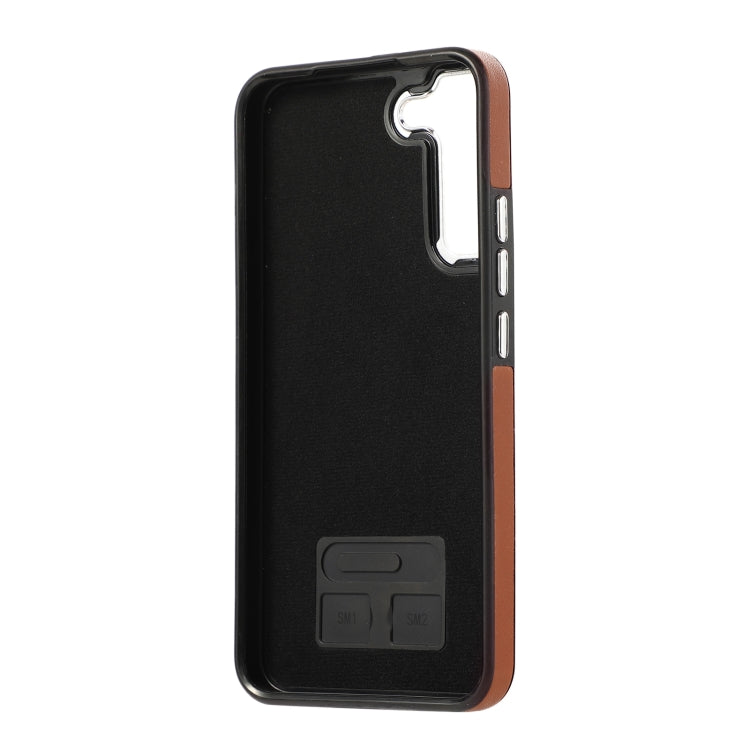 For Samsung Galaxy S23 5G Side Leather Magsafe Phone Case(Brown) - Galaxy S23 5G Cases by buy2fix | Online Shopping UK | buy2fix