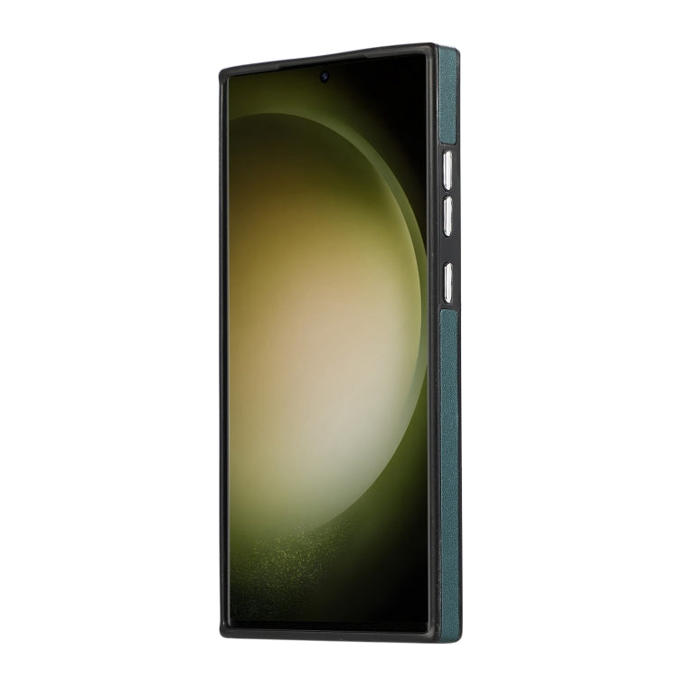 For Samsung Galaxy S22 Ultra 5G Side Leather Magsafe Phone Case(Green) - Galaxy S22 Ultra 5G Cases by buy2fix | Online Shopping UK | buy2fix