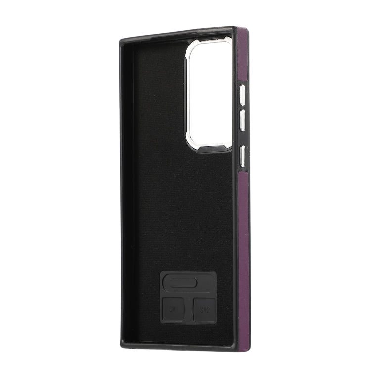 For Samsung Galaxy S22 Ultra 5G Side Leather Magsafe Phone Case(Dark Purple) - Galaxy S22 Ultra 5G Cases by buy2fix | Online Shopping UK | buy2fix