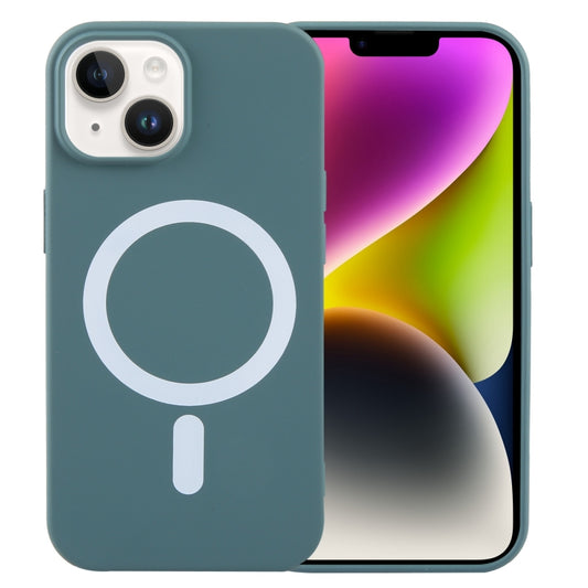 For iPhone 14 Plus MagSafe Liquid Silicone Phone Case(Deep Green) - iPhone 14 Plus Cases by buy2fix | Online Shopping UK | buy2fix