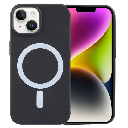 For iPhone 14 MagSafe Liquid Silicone Phone Case(Black) - iPhone 14 Cases by buy2fix | Online Shopping UK | buy2fix
