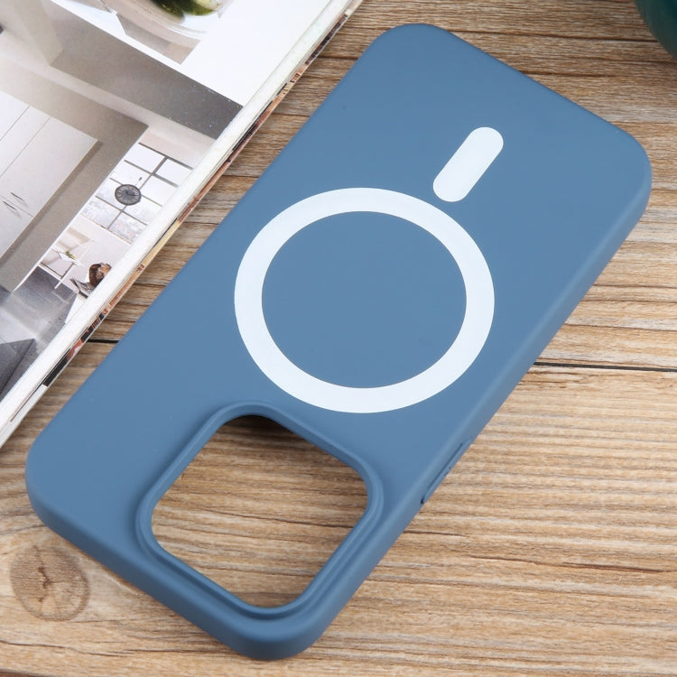 For iPhone 14 Pro Max MagSafe Liquid Silicone Phone Case(Blue) - iPhone 14 Pro Max Cases by buy2fix | Online Shopping UK | buy2fix