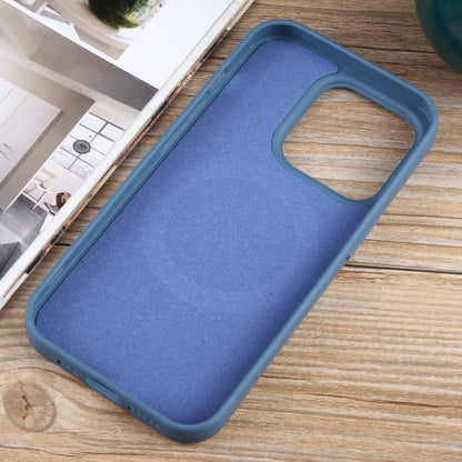 For iPhone 14 Pro Max MagSafe Liquid Silicone Phone Case(Blue) - iPhone 14 Pro Max Cases by buy2fix | Online Shopping UK | buy2fix