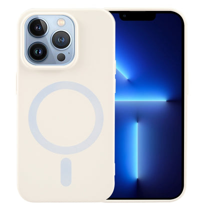 For iPhone 13 Pro MagSafe Liquid Silicone Phone Case(White) - iPhone 13 Pro Cases by buy2fix | Online Shopping UK | buy2fix