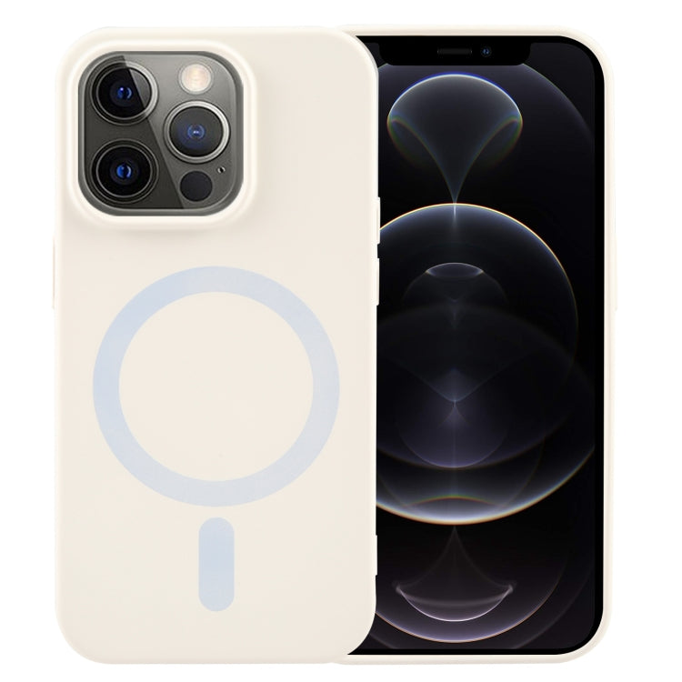 For iPhone 12 Pro MagSafe Liquid Silicone Phone Case(White) - iPhone 12 / 12 Pro Cases by buy2fix | Online Shopping UK | buy2fix