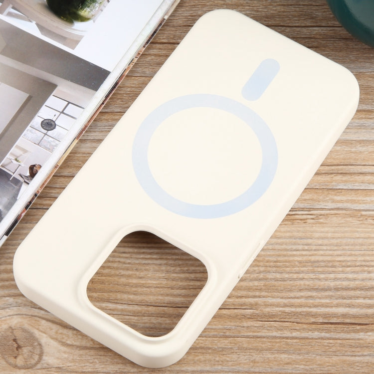 For iPhone 12 Pro MagSafe Liquid Silicone Phone Case(White) - iPhone 12 / 12 Pro Cases by buy2fix | Online Shopping UK | buy2fix