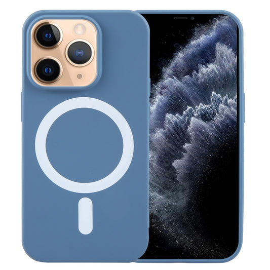 For iPhone 11 Pro MagSafe Liquid Silicone Phone Case(Blue) - iPhone 11 Pro Cases by buy2fix | Online Shopping UK | buy2fix