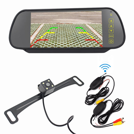 PZ709 437-W 7.0 inch TFT LCD Car External Wireless Rear View Monitor for Car Rearview Parking Video Systems - Rear View Cameras by buy2fix | Online Shopping UK | buy2fix