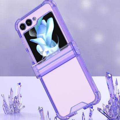 For Samsung Galaxy Z Flip5 GKK Electroplated Airbag Hinge Shockproof Phone Case(Transparent Blue) - Galaxy Z Flip5 Cases by GKK | Online Shopping UK | buy2fix