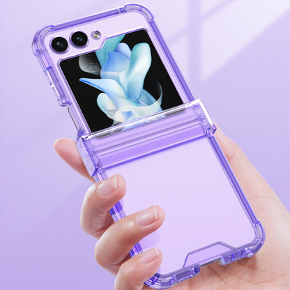 For Samsung Galaxy Z Flip5 GKK Electroplated Airbag Hinge Shockproof Phone Case(Transparent Blue) - Galaxy Z Flip5 Cases by GKK | Online Shopping UK | buy2fix