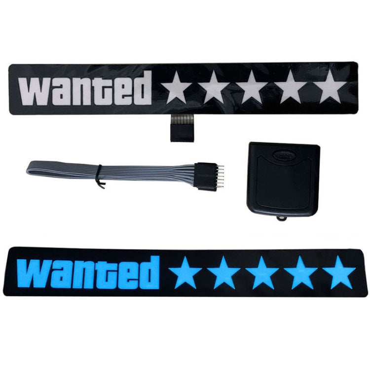 EL Luminous Car Stickers Cold Light Car Stickers Car Luminous Pattern Decoration(Wanted Ice Blue) by buy2fix