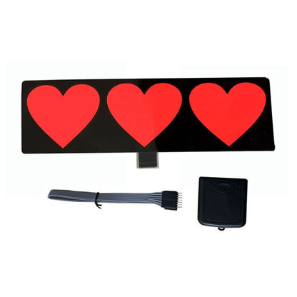 EL Luminous Car Stickers Cold Light Car Stickers Car Luminous Pattern Decoration(Three hearts) by buy2fix