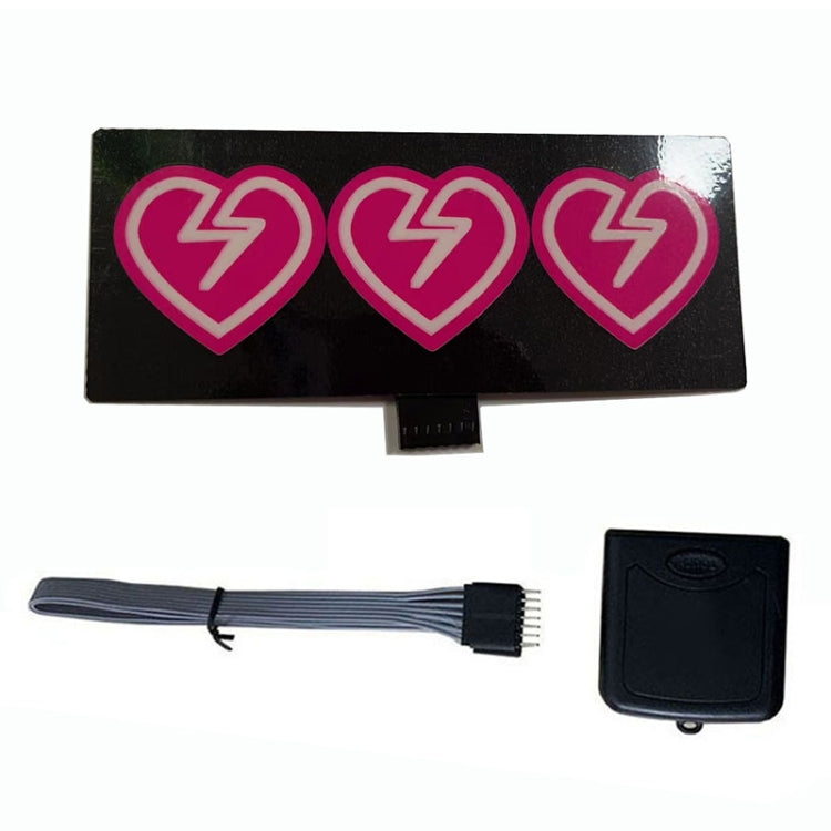 EL Luminous Car Stickers Cold Light Car Stickers Car Luminous Pattern Decoration(Heartbeat) by buy2fix