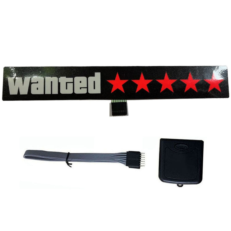 EL Luminous Car Stickers Cold Light Car Stickers Car Luminous Pattern Decoration(Wanted White Red) by buy2fix