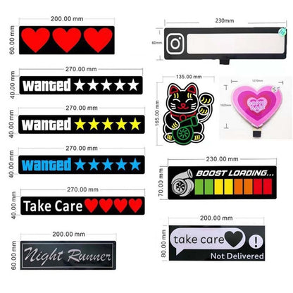 EL Luminous Car Stickers Cold Light Car Stickers Car Luminous Pattern Decoration(GOOD) by buy2fix