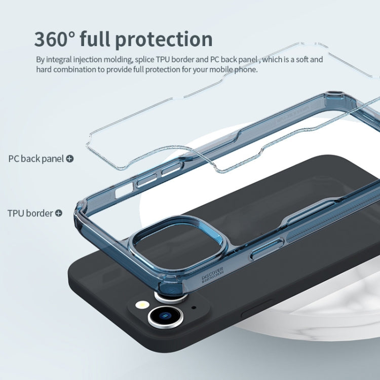 For iPhone 15 NILLKIN Ultra Clear PC + TPU Phone Case(Blue) - iPhone 15 Cases by NILLKIN | Online Shopping UK | buy2fix