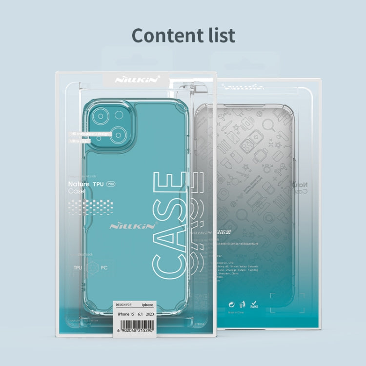 For iPhone 15 NILLKIN Ultra Clear PC + TPU Phone Case(Blue) - iPhone 15 Cases by NILLKIN | Online Shopping UK | buy2fix