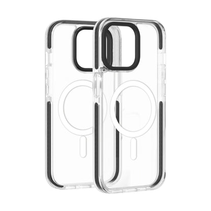 For iPhone 15 Kingsteel Wolf MagSafe Transparent Phone Case(Black) - iPhone 15 Cases by buy2fix | Online Shopping UK | buy2fix
