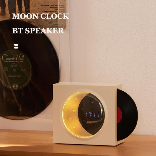 X09 Moon Clock Bluetooth Speaker Desktop Smart Wireless Speaker(Yellow) - Desktop Speaker by buy2fix | Online Shopping UK | buy2fix