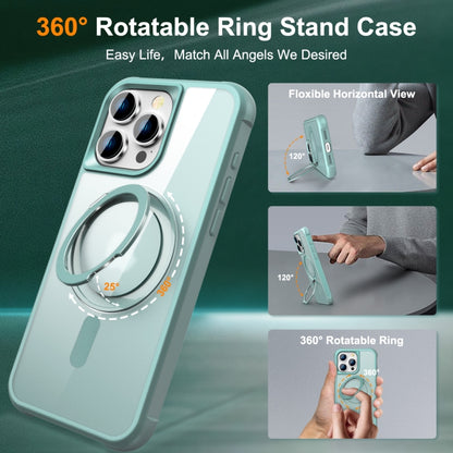 For iPhone 15 Pro Max MagSafe Magnetic Rotating Holder Phone Case(Lake Blue) - iPhone 15 Pro Max Cases by buy2fix | Online Shopping UK | buy2fix