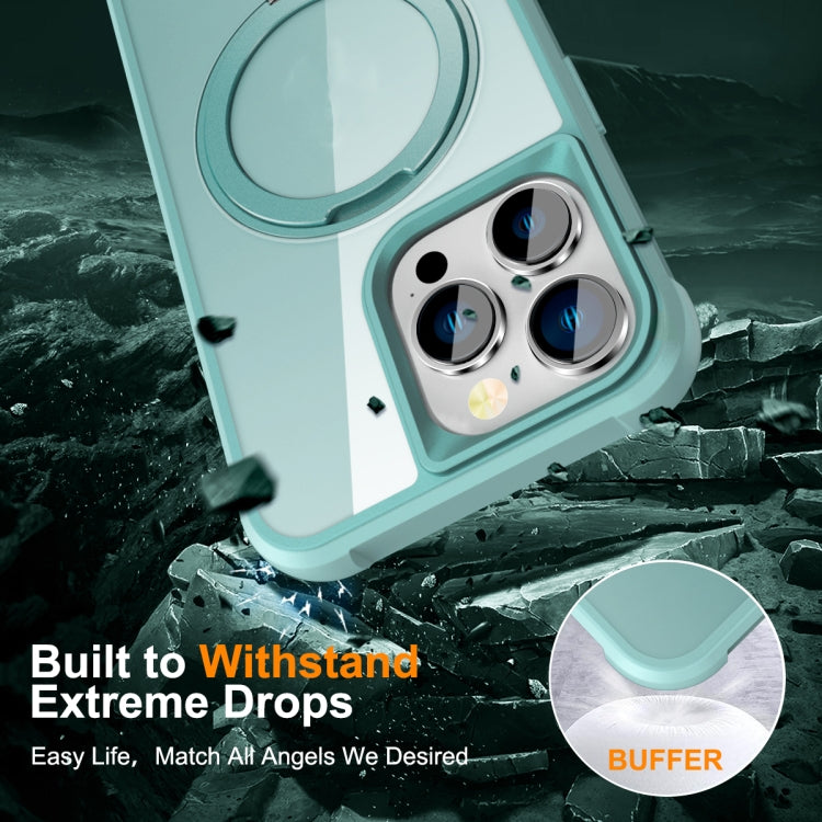 For iPhone 15 Pro Max MagSafe Magnetic Rotating Holder Phone Case(Lake Blue) - iPhone 15 Pro Max Cases by buy2fix | Online Shopping UK | buy2fix