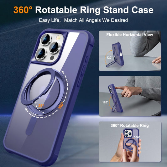 For iPhone 15 Pro MagSafe Magnetic Rotating Holder Phone Case(Klein Blue) - iPhone 15 Pro Cases by buy2fix | Online Shopping UK | buy2fix